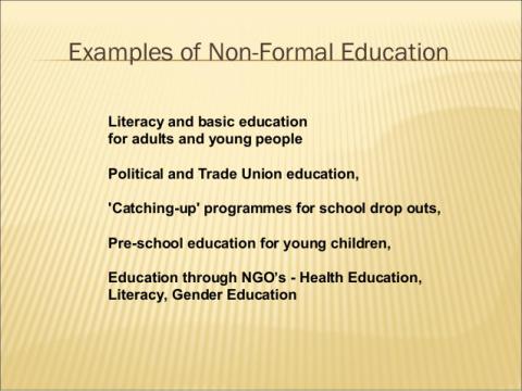 formal informal non formal education formal informal non formal education